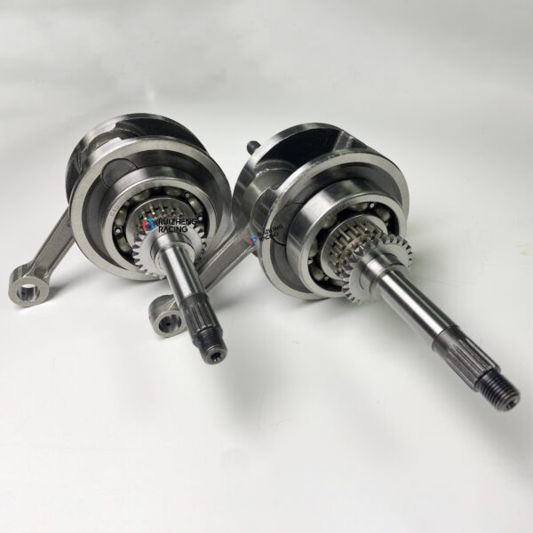 NMAX Racing Crankshaft on digital scale showing weight balance