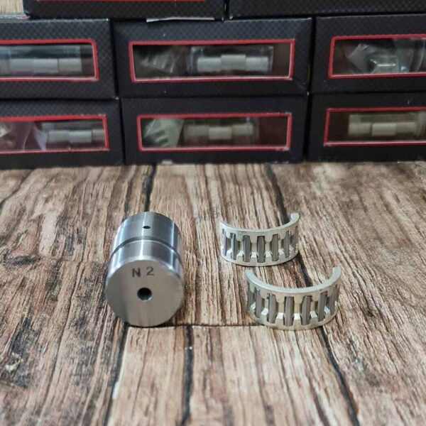 Close-up of 3mm NMAX crank pin with bearing – Ruizheng Racing motorcycle parts