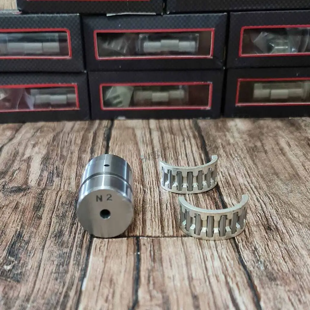 Close-up of 3mm NMAX crank pin with bearing – Ruizheng Racing motorcycle parts