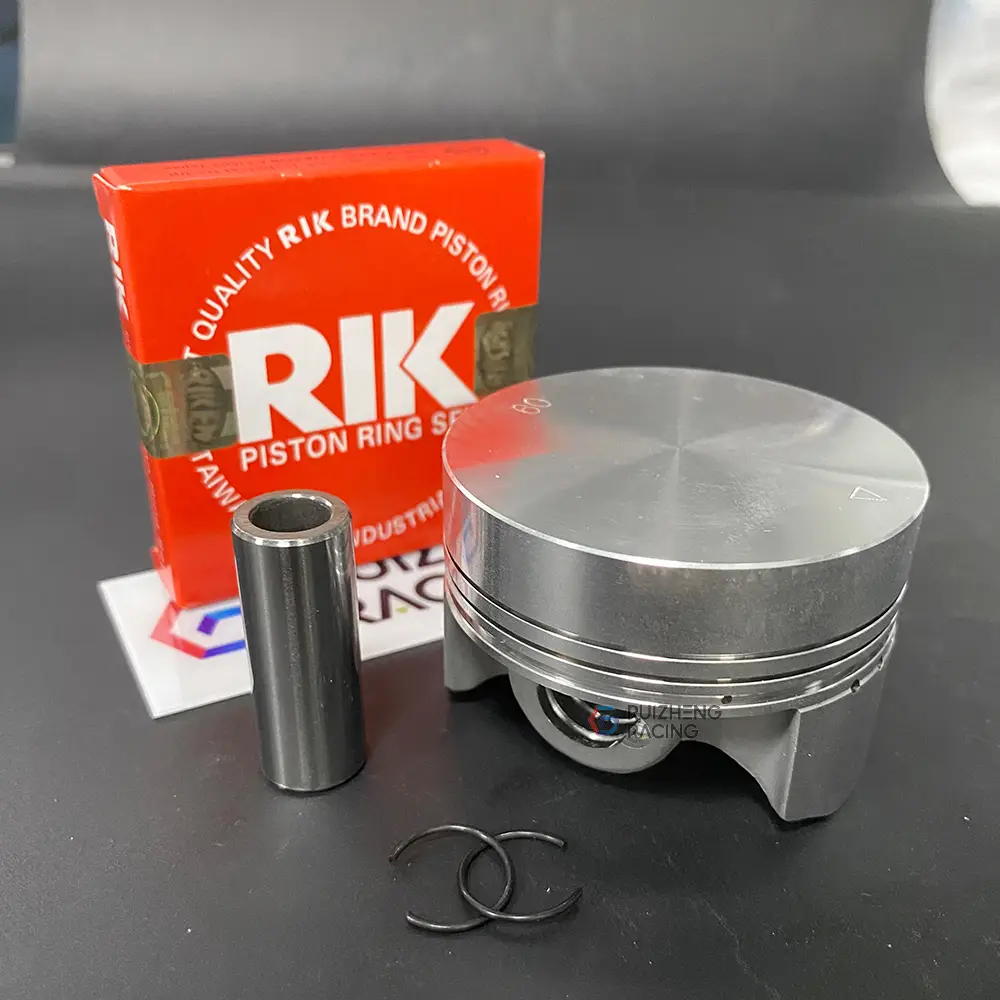 Flat Top Forged Piston Kit Front View - High Performance Motorcycle Piston