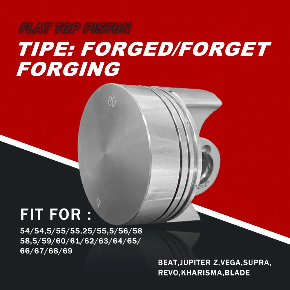 Flat Top Forged Piston Kit Motorcycle Engine Piston