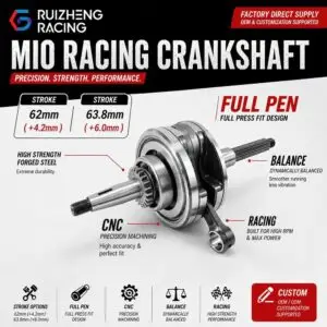 Yamaha Mio Crankshaft – 62 mm / 63.8 mm Custom Kruk As Mio