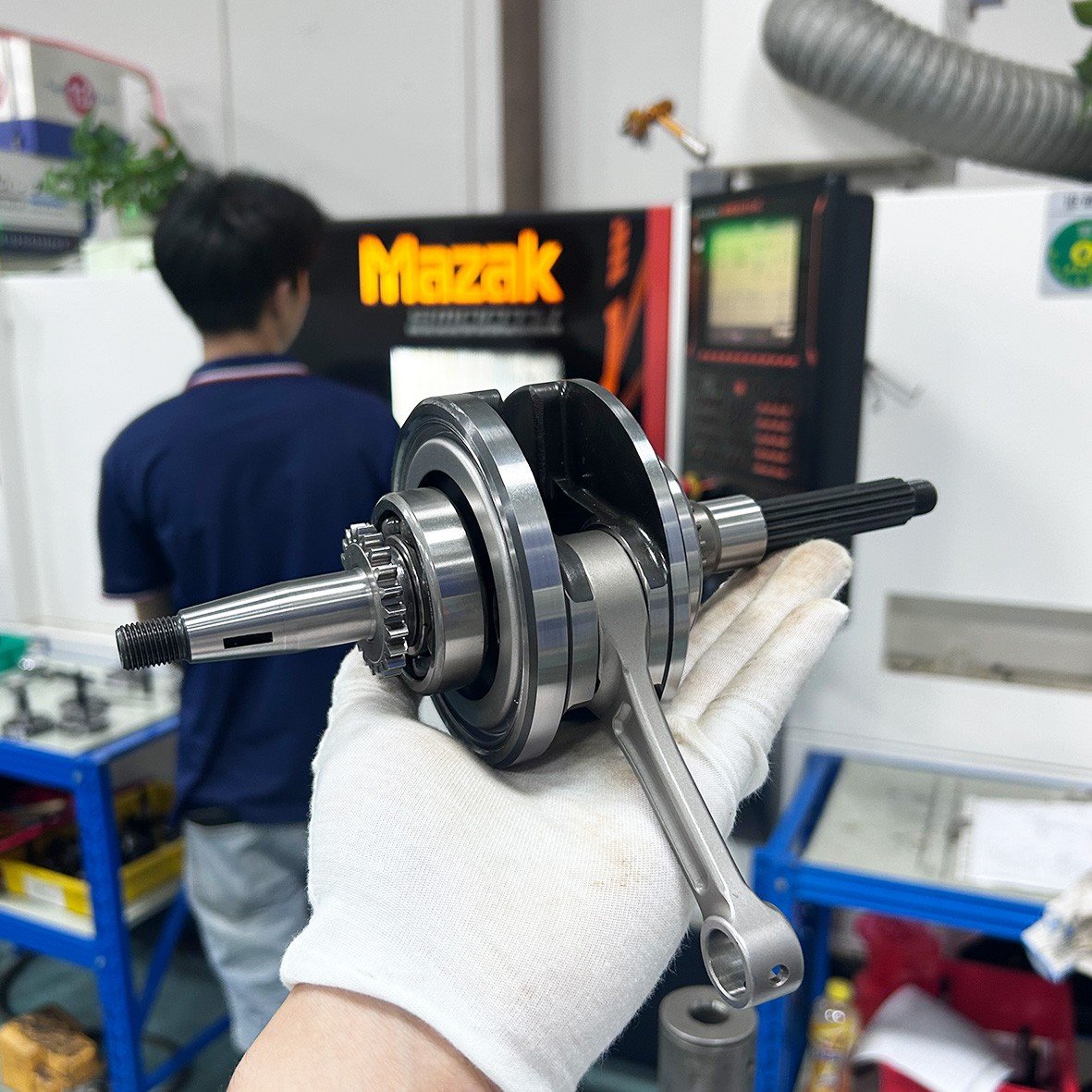 Mio racing crankshaft machining workshop